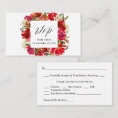 Rote Rose und Rosa Flora 2SM UAWG Mitteilungskarte (Vorne/Hinten)