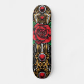 Rote Rose und Rubys Skateboard (Vorderseite)