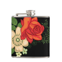 Rote Rose und schwarzer Hintergrund