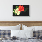 Rote Rose und schwarzer Hintergrund Leinwanddruck (Insitu (Schlafzimmer))