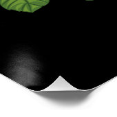 Rote Rose und schwarzer Hintergrund Poster (Ecke)