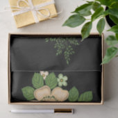 Rote Rose und schwarzer Hintergrund Seidenpapier (Geschenk)