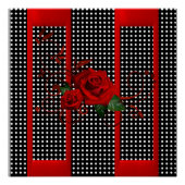 Rote Rose und Schwarzes Poster (Vorderseite)