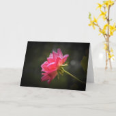 Rote Rose und Seile, Karte (Gelbe Blume)