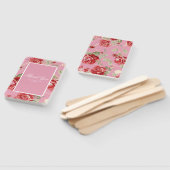 Rote Rose und Weißdrucklüfter Fächer (Non-assembled)