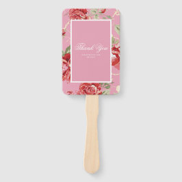 Rote Rose und Weißdrucklüfter Fächer