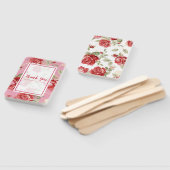 Rote Rose und Weißdrucklüfter Fächer (Non-assembled)