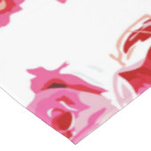 Rote Rose und weiße Drucktafel Tischdecke (Schrägansicht)