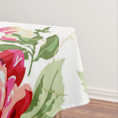 Rote Rose und weiße Drucktafel Tischdecke (Beispiel)