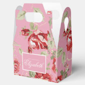 Rote Rose und weiße Druckvorschubbox Geschenkschachtel (Geöffnet)