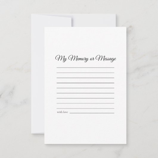 Rote Rose und weiße Perlen teilen eine Gedächtnisb Mitteilungskarte (Rückseite)