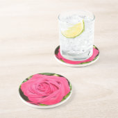 Rote Rose Untersetzer (Seite)