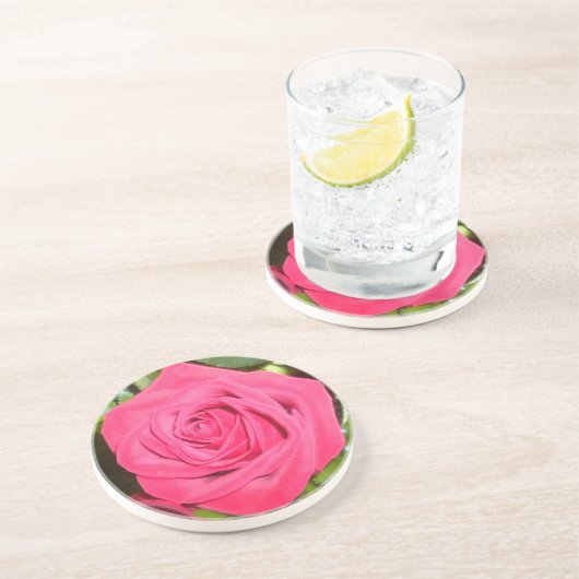 Rote Rose Untersetzer (Seite)