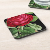 Rote Rose Untersetzer (Linke Seite)