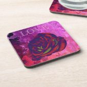 Rote Rose Untersetzer (Linke Seite)