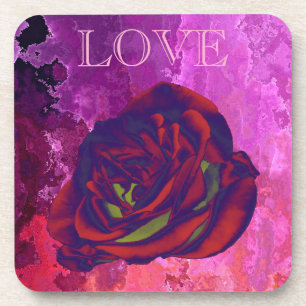 Rote Rose Untersetzer