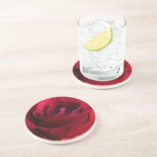 Rote Rose Untersetzer Rosa Geschenke Keepake Dekor (Seite)