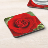 Rote Rose Untersetzer Set (Linke Seite)