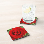 Rote Rose Untersetzer Set (Rechte Seite)