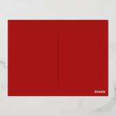 Rote Rose, Valentine Folien Feiertagspostkarte (Rückseite)