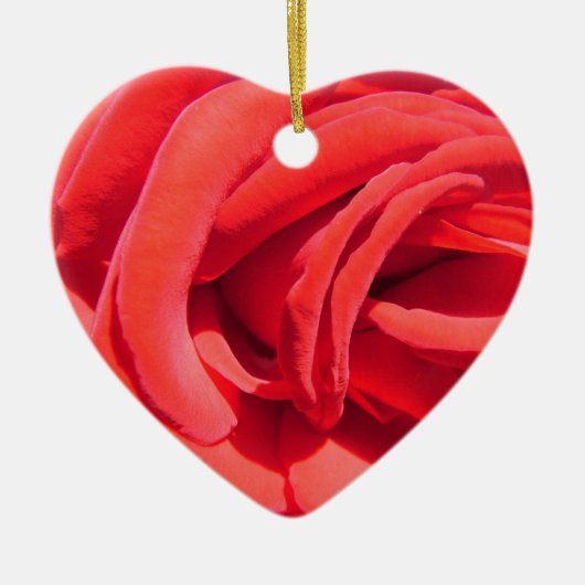 Rote Rose Valentinschmuck. Keramikornament (Vorne)