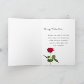 Rote Rose Valentinstag Benutzerdefinierter Text Ic Karte (Innenseite)