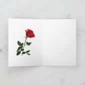 Rote Rose, Valentinstag Feiertagskarte (Innenseite)