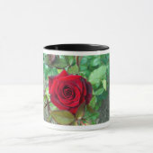 Rote Rose Valentinstag Tasse (Zentrum)