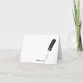 Rote Rose Vielen Dank Dankeskarte (Rückseite)