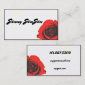 Rote Rose Visitenkarte (Vorne/Hinten)