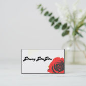 Rote Rose Visitenkarte (Stehend Vorderseite)