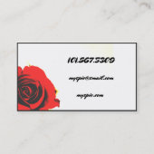 Rote Rose Visitenkarte (Rückseite)