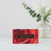 Rote Rose Visitenkarte (Stehend Vorderseite)