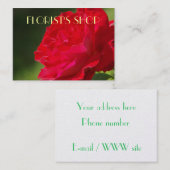 Rote Rose - Visitenkarte (Vorne/Hinten)