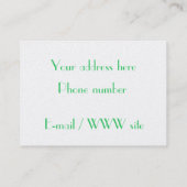 Rote Rose - Visitenkarte (Rückseite)