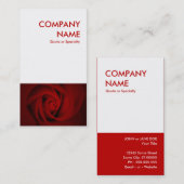 rote Rose Visitenkarte (Vorne/Hinten)