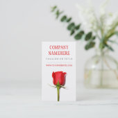 Rote Rose Visitenkarte (Stehend Vorderseite)