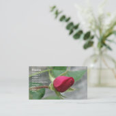 Rote Rose Visitenkarte (Stehend Vorderseite)