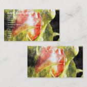 Rote Rose Visitenkarte (Vorne/Hinten)