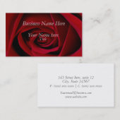 Rote Rose-Visitenkarten Visitenkarte (Vorne/Hinten)