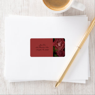 Rote Rose von Shirley Taylor Adressaufkleber