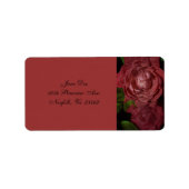 Rote Rose von Shirley Taylor Adressaufkleber (Vorne)