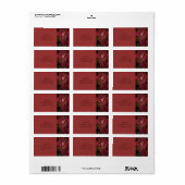 Rote Rose von Shirley Taylor Adressaufkleber (Vorne)