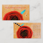Rote Rose von Visitenkarten Visitenkarte (Vorne/Hinten)
