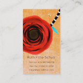 Rote Rose von Visitenkarten Visitenkarte (Rückseite)
