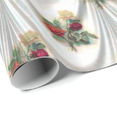 Rote Rose Vorhang Thunder_Cove Geschenkpapier (Rolleneckpunkt)