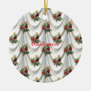 Rote Rose Vorhang Thunder_Cove Keramik Ornament