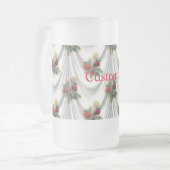 Rote Rose Vorhang Thunder_Cove Mattglas Bierglas (Vorderseite Links)