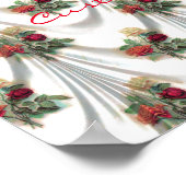 Rote Rose Vorhang Thunder_Cove Poster (Ecke)