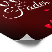 Rote Rose Wahre Liebe Fades Poster (Ecke)